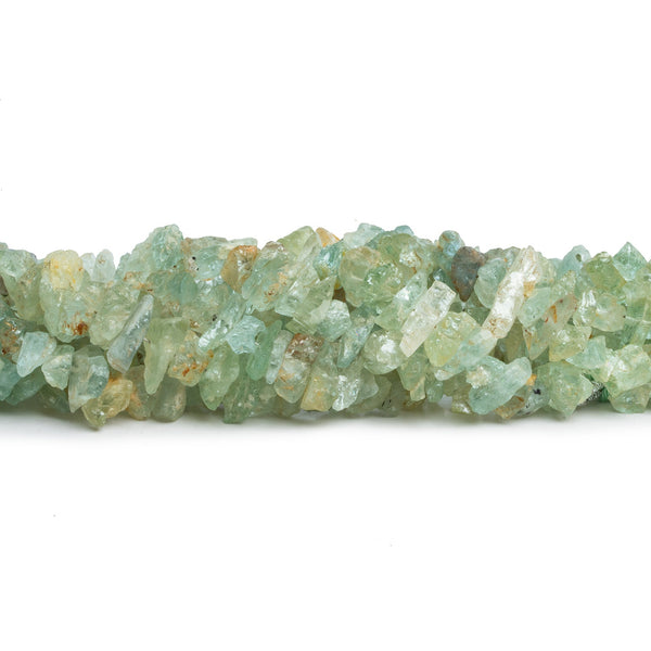 11x8mm Aquamarine Natural Crystals 7.5 inch 47 beads