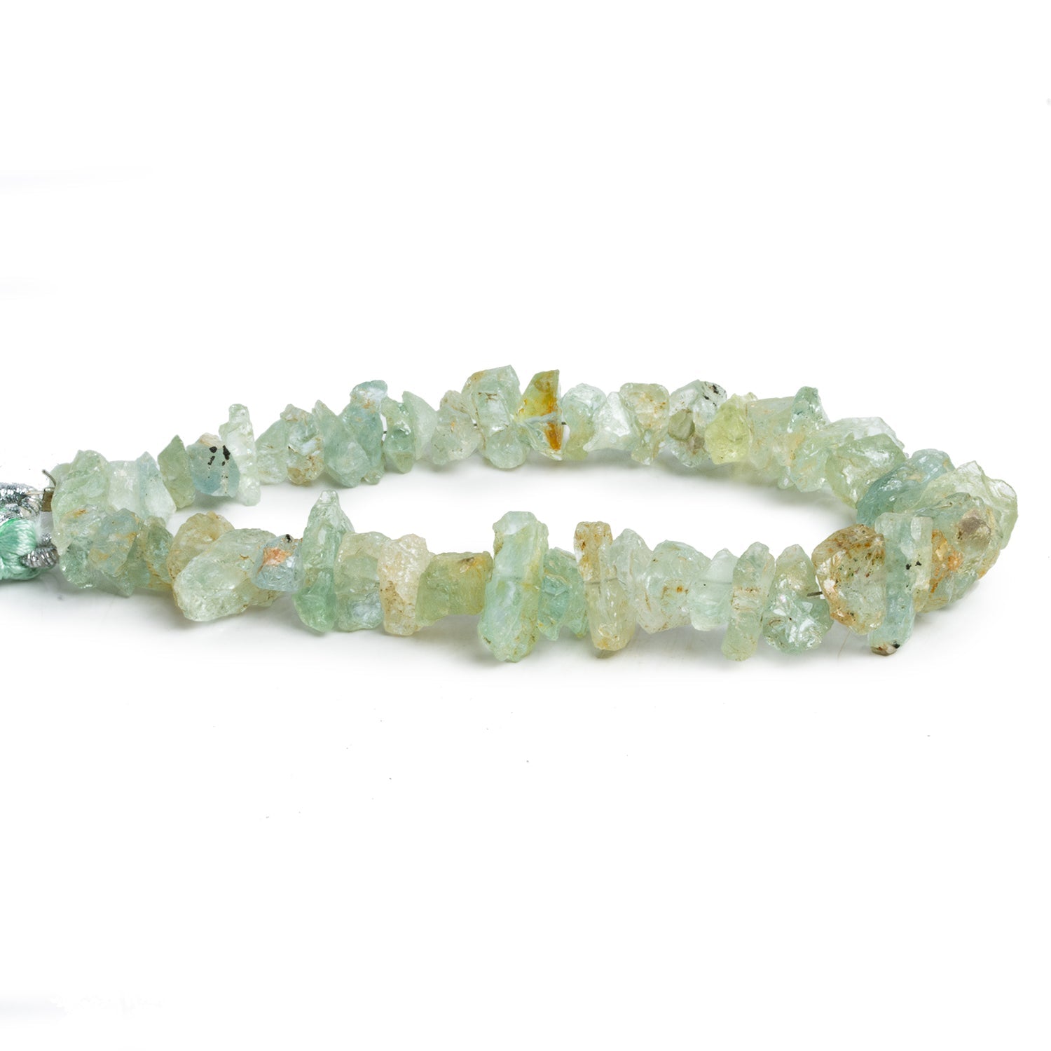 11x8mm Aquamarine Natural Crystals 7.5 inch 47 beads - The Bead Traders