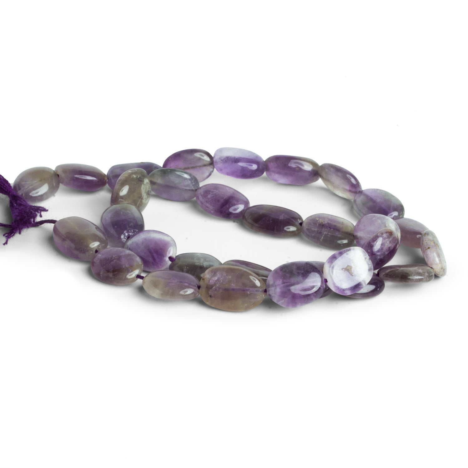 11x8mm Cape Amethyst Plain Ovals 12 inch 28 beads - The Bead Traders
