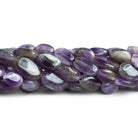 11x8mm Cape Amethyst Plain Ovals 12 inch 28 beads - The Bead Traders