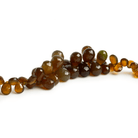 11x8mm Chalcedony Faceted Teardrops & Pears 5.5 inch 37 beads - The Bead Traders
