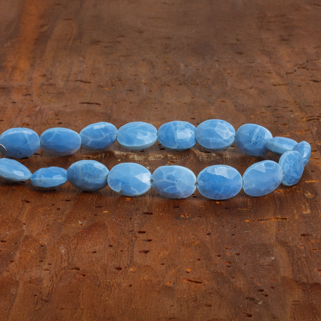 11x8mm Owyhee Denim Opal Faceted Ovals 7.5 inch 16 beads - The Bead Traders