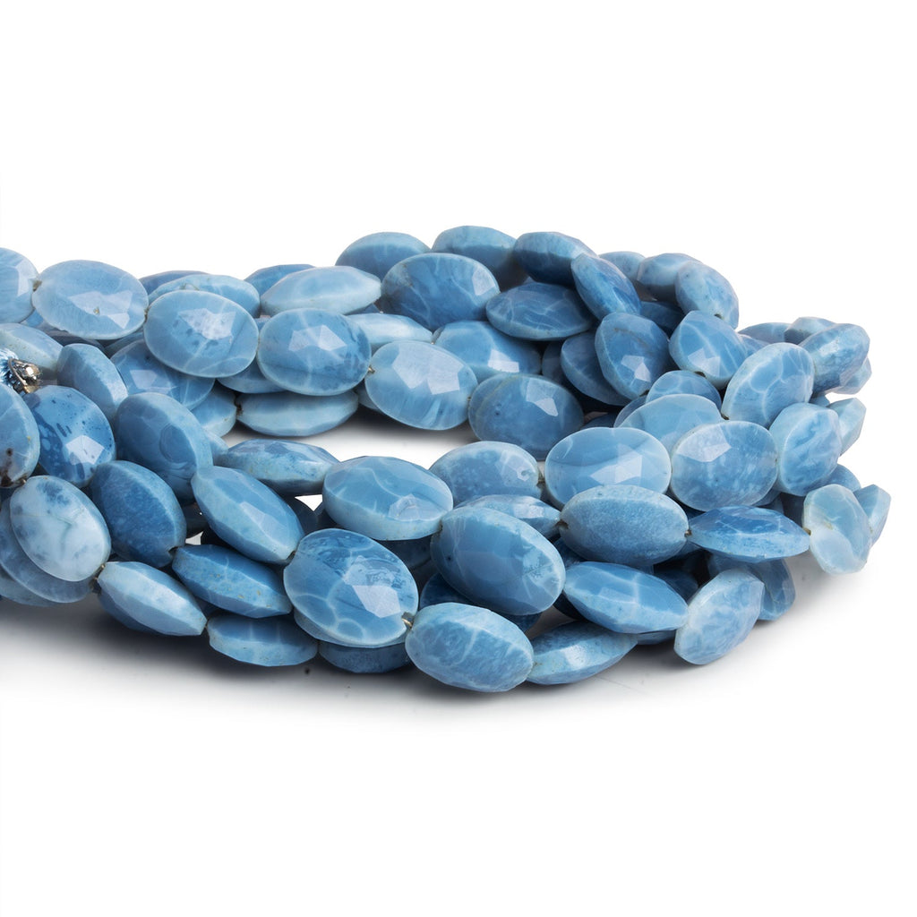 11x8mm Owyhee Denim Opal Faceted Ovals 7.5 inch 16 beads - The Bead Traders