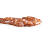 11x8mm Peach Moonstone Rectangles 14 inch 34 beads - The Bead Traders