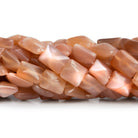 11x8mm Peach Moonstone Rectangles 14 inch 34 beads - The Bead Traders