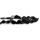 11x8mm Snowflake Obsidian Plain Kites 14 inch 28 beads - The Bead Traders