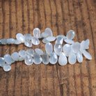 11x8mm Turkish Chalcedony Faceted Pears 8 inch 48 beads - The Bead Traders