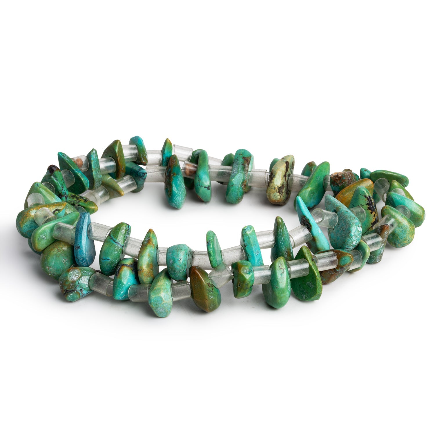 11x8mm Turquoise Chips 15 inch 43 beads - The Bead Traders
