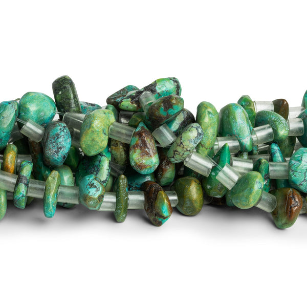11x8mm Turquoise Chips 15 inch 43 beads
