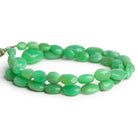 11x9mm Chrysoprase Plain Ovals 16 inch 35 beads - The Bead Traders