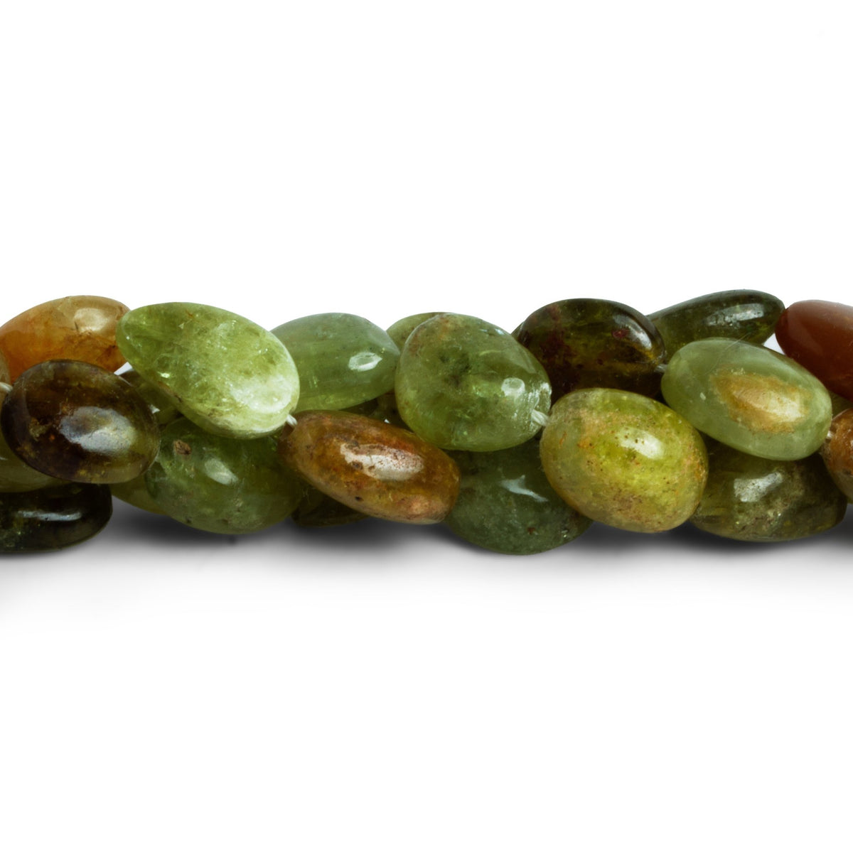 11x9mm Grossular Garnet Plain Nuggets 16 inch 35 beads - The Bead Traders