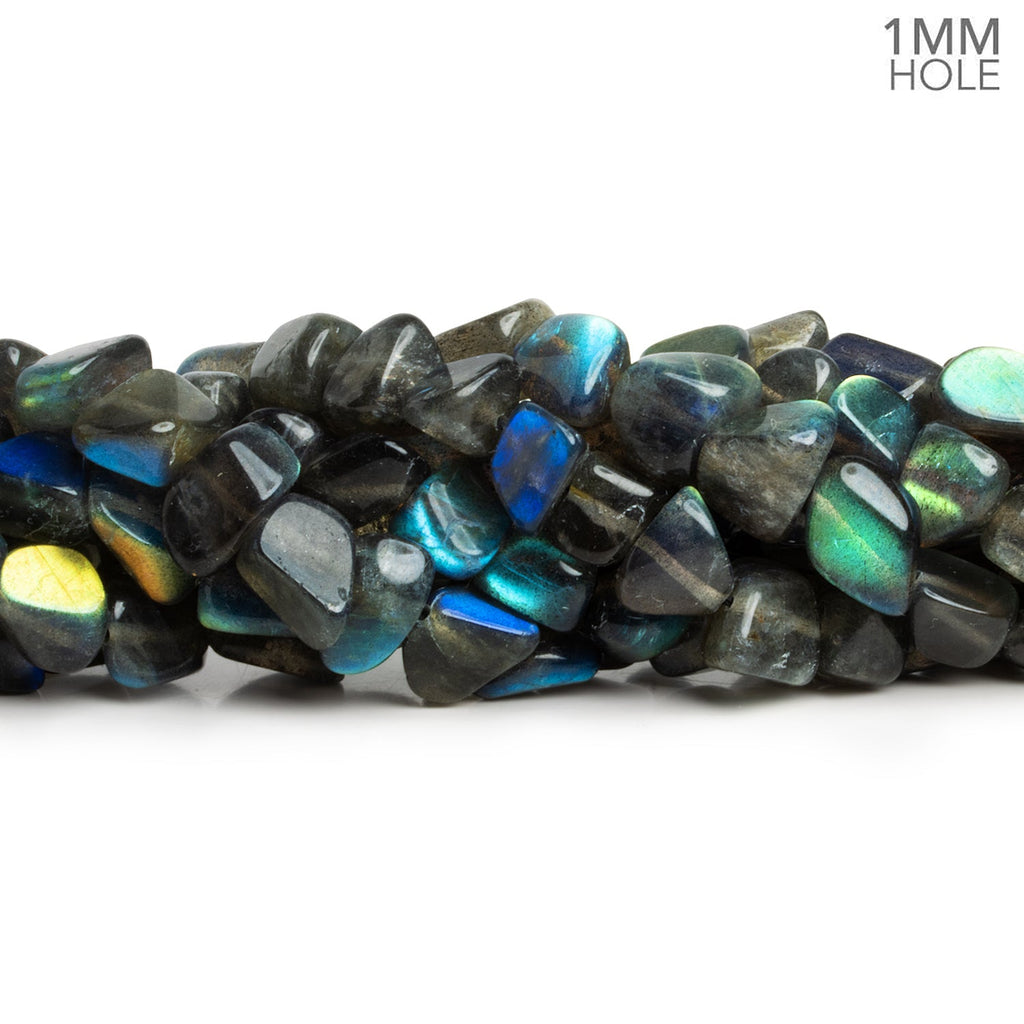 11x9mm Labradorite Plain Nuggets 16 inch 41 beads - The Bead Traders