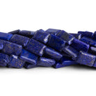 11x9mm Lapis Lazuli Handcut Rectangles 12 inch 27 beads - The Bead Traders
