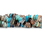 11x9mm Multi Gemstone Long Chips 7 inch 58 beads - The Bead Traders