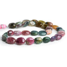 11x9mm Multicolor Tourmaline Plain Ovals 14 inch 31 beads - The Bead Traders