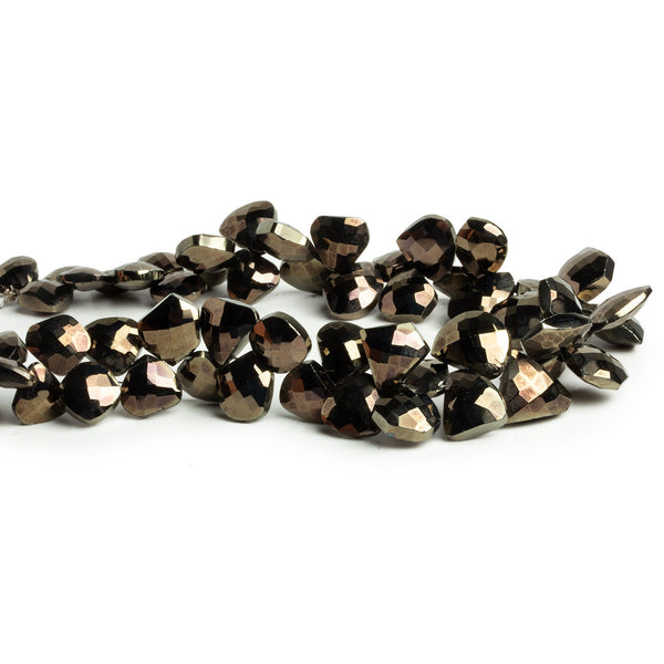 11x9mm Mystic Black Spinel Faceted Nuggets 9.5 inch 55 beads