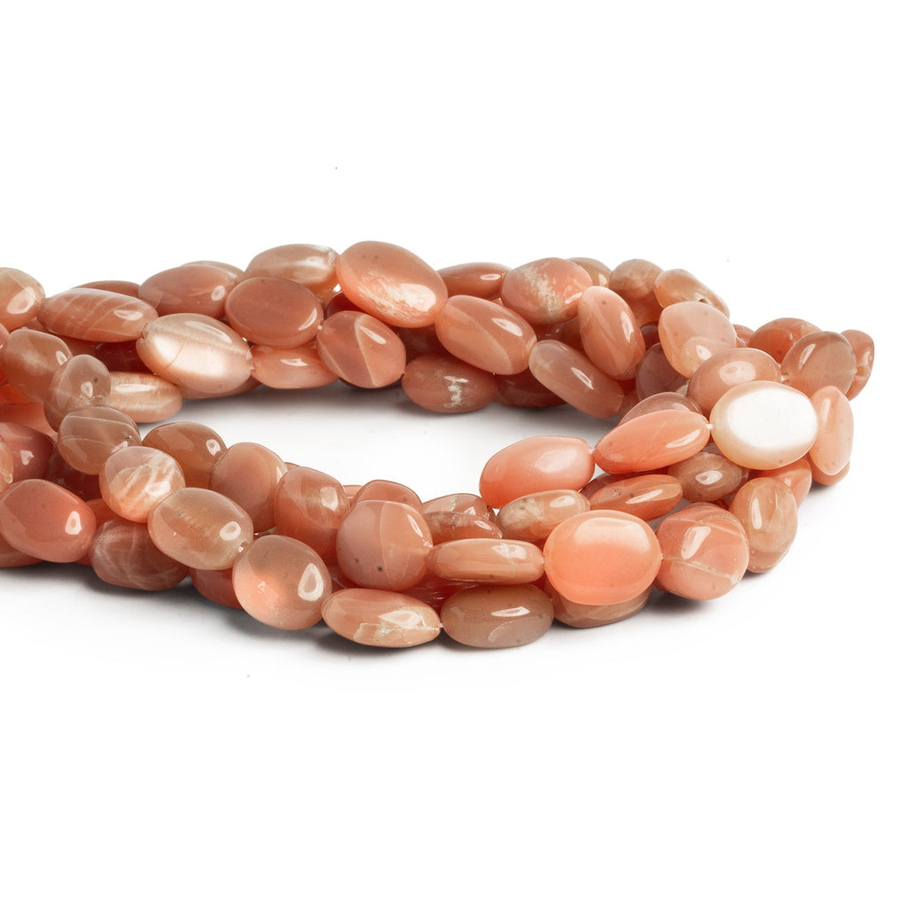 11x9mm Peach Moonstone Plain Ovals - Lot of 5 Strands - The Bead Traders