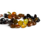 12-13mm Chalcedony Faceted Hearts 8 inch 37 beads - The Bead Traders