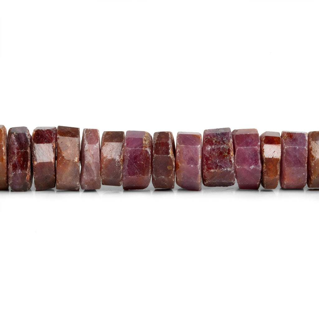 12-14mm Ruby Natural Crystal Heishis 16 inch 80 beads - The Bead Traders