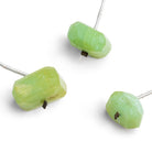12 - 15mm Green Opal Faceted Nugget Focal 1 Bead - The Bead Traders