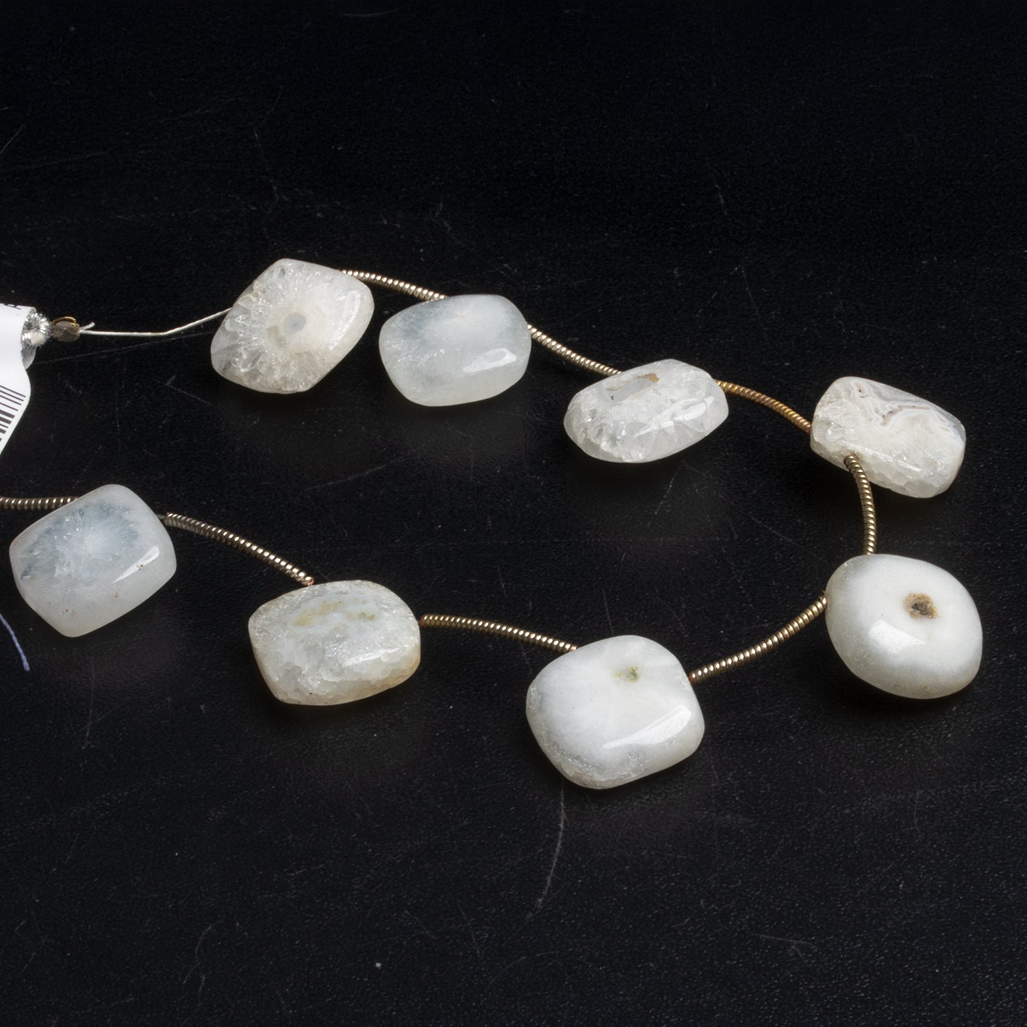12 - 18mm Solar Quartz Plain Pillows 7.5 inch 7 beads - The Bead Traders