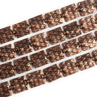 12mm Antiqued Copper Squares - Lot of 4 Strands - The Bead Traders
