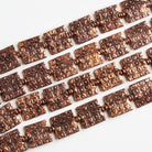 12mm Antiqued Copper Squares - Lot of 5 Strands - The Bead Traders