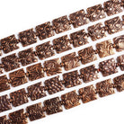 12mm Antiqued Copper Squares - Lot of 5 Strands - The Bead Traders