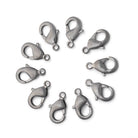 12mm Black Gold plated Brushed Lobster Clasp Set of 10 - The Bead Traders