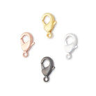 12mm Rose Gold plated Brushed Lobster Clasp Set of 10 - The Bead Traders