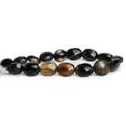 12x10mm Black Agate Faceted Ovals 8 inch 15 beads - The Bead Traders