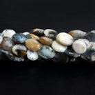 12x10mm Dendritic Opal Faceted Ovals 12 inch 25 beads - The Bead Traders