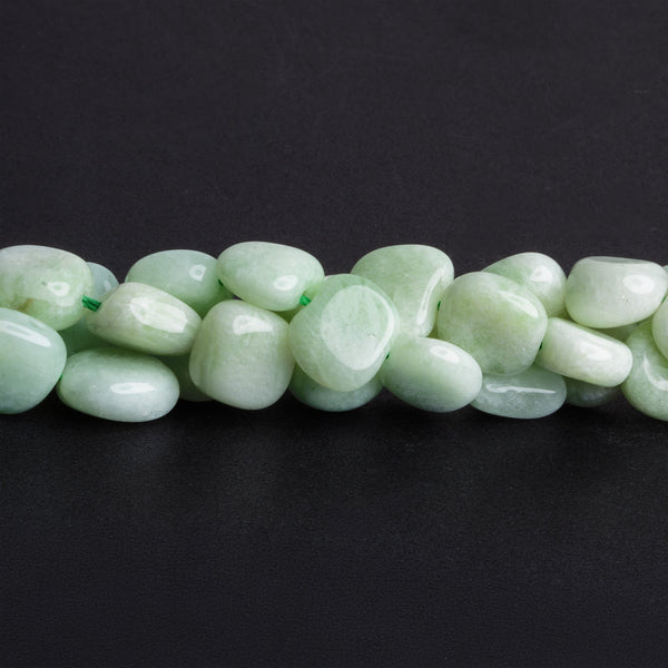 12x10mm Green Amazonite Plain Nuggets 16 inch 40 beads