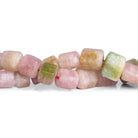 12x10mm Matte Tourmaline Natural Crystal Tubes 16 inch 34 beads - The Bead Traders