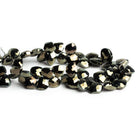 12x10mm Mystic Black Spinel Faceted Nuggets 9 inch 53 beads - The Bead Traders