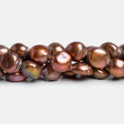 12x10mm Reddish Copper Baroque Pearls 15 inch 28 beads - The Bead Traders