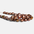 12x10mm Reddish Copper Baroque Pearls 15 inch 28 beads - The Bead Traders