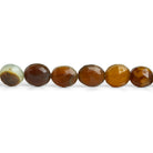 12x11mm Yellow Brown Chalcedony Ovals 8 inch 15 beads - The Bead Traders