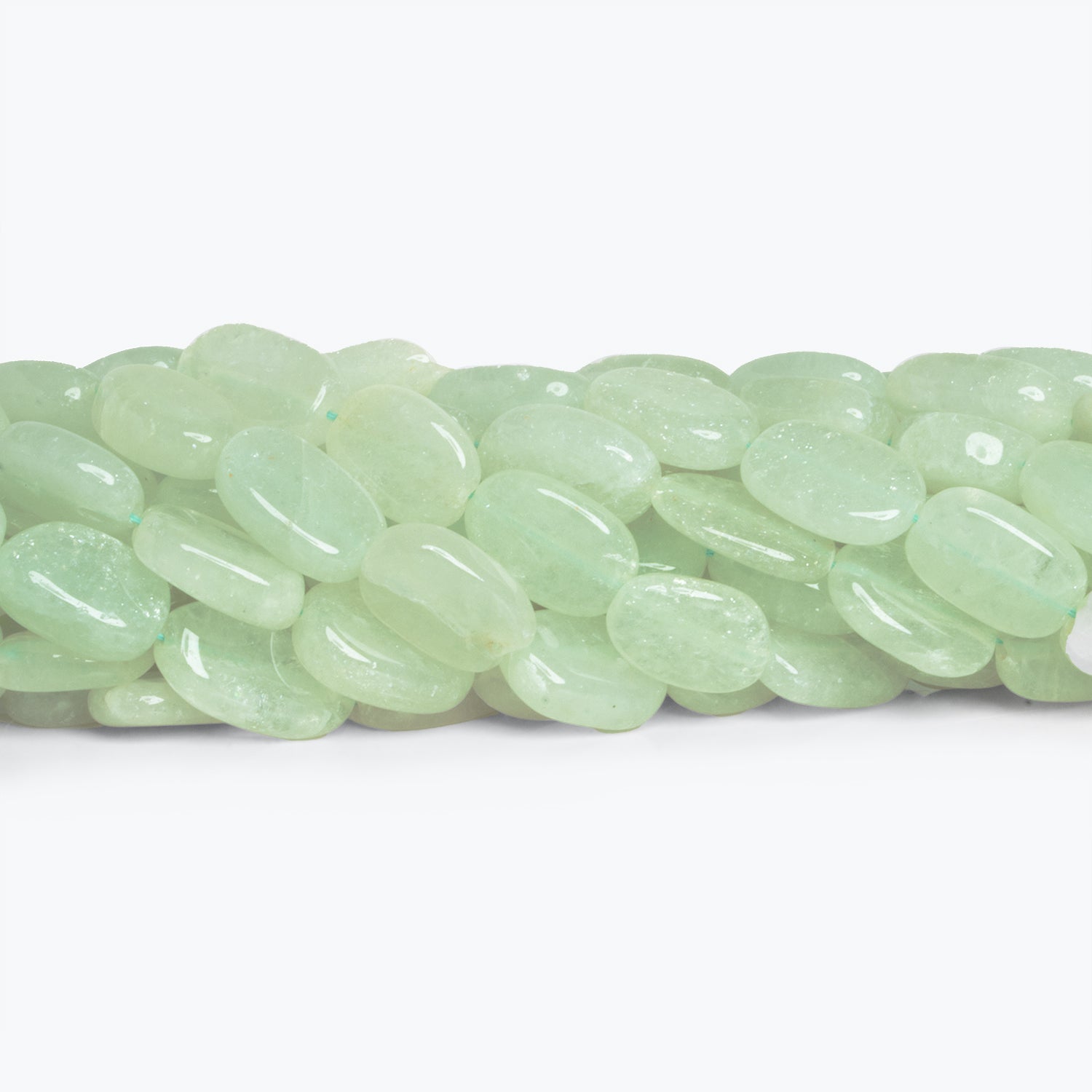 12x7mm Aventurine Plain Oval Nugget 14 inch 28 beads - The Bead Traders
