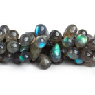 12x7mm Labradorite Plain Teardrops 8 inch 44 beads - The Bead Traders