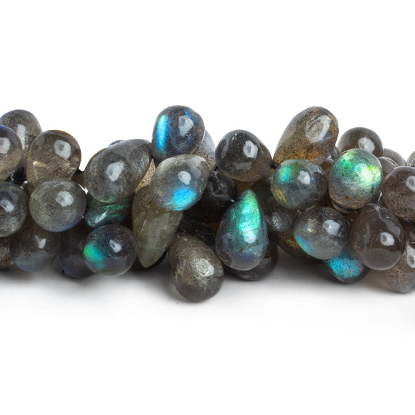 12x7mm Labradorite Plain Teardrops 8 inch 44 beads