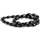 12x8mm Black Spinel Faceted Bicones 16 inch 29 beads - The Bead Traders