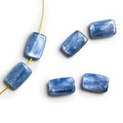 12x8mm Ceylon Blue Kyanite Plain Squares - Set of 2 - The Bead Traders