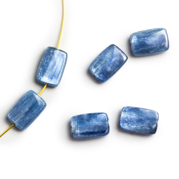 12x8mm Ceylon Blue Kyanite Plain Squares - Set of 2
