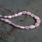 12x8mm Kunzite Plain Nuggets 8 inch 19 beads - The Bead Traders