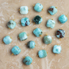 12x8mm Larimar Wire-Wrapped Pillow Pendant 1 Bead - The Bead Traders