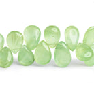 12x8mm Prehnite Plain Pears 8 inch 40 beads - The Bead Traders
