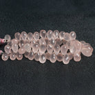 12x8mm Rose Quartz Faceted Teardrop 8 inch 57 beads - The Bead Traders