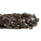 12x8mm Smoky Quartz Handcut Rectangles 13 inch 28 beads - The Bead Traders