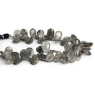 12x8mm Tourmalinated Quartz Faceted Pears 8 inch 47 beads - The Bead Traders